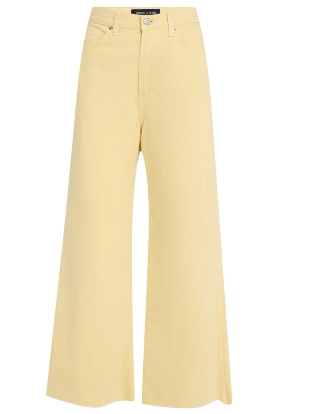 Veronica Beard Taylor Cropped High-Rise Wide Jeans in Camomile Size 30/10 - Picture 2 of 10